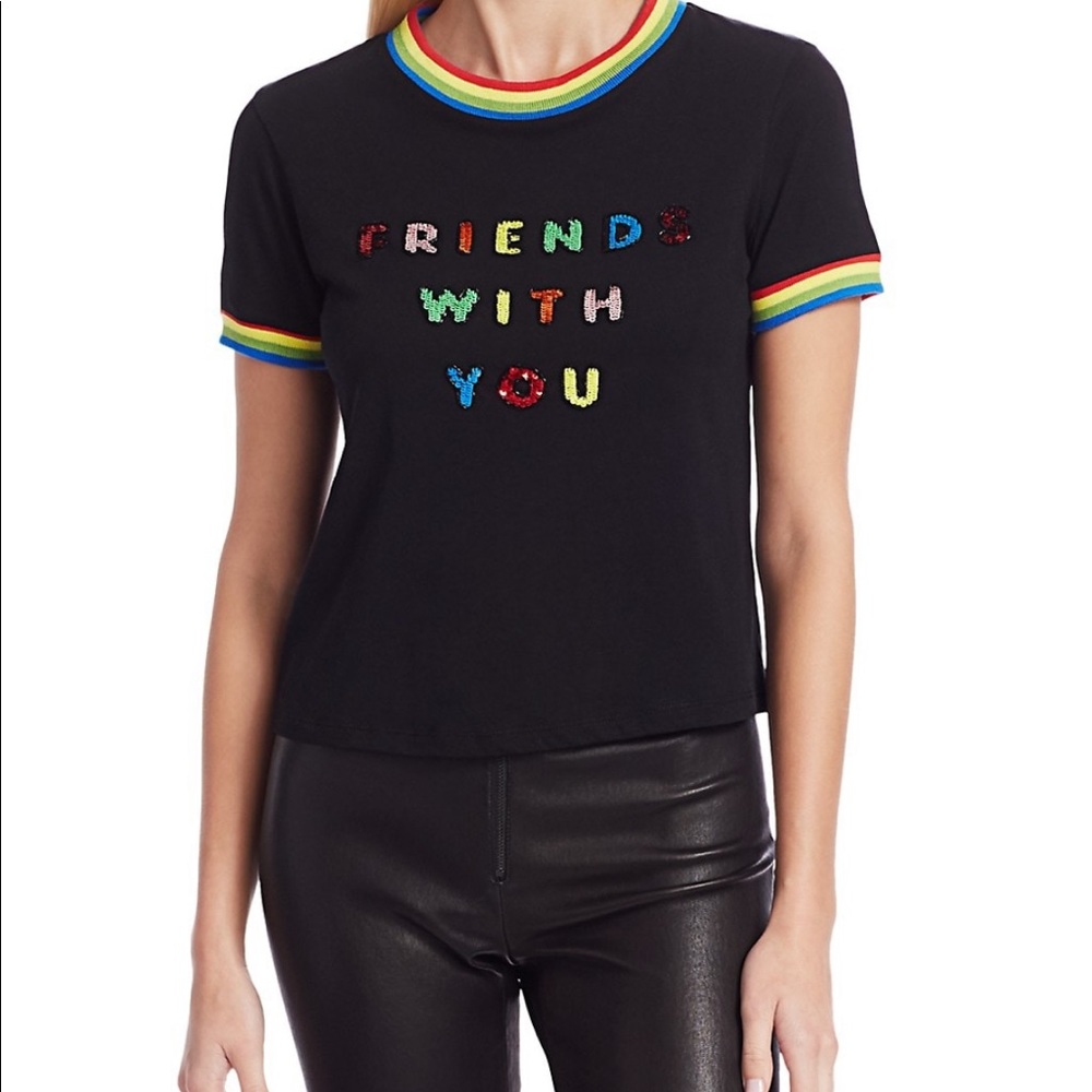 Alice & Olivia t-shirt "friends with you"